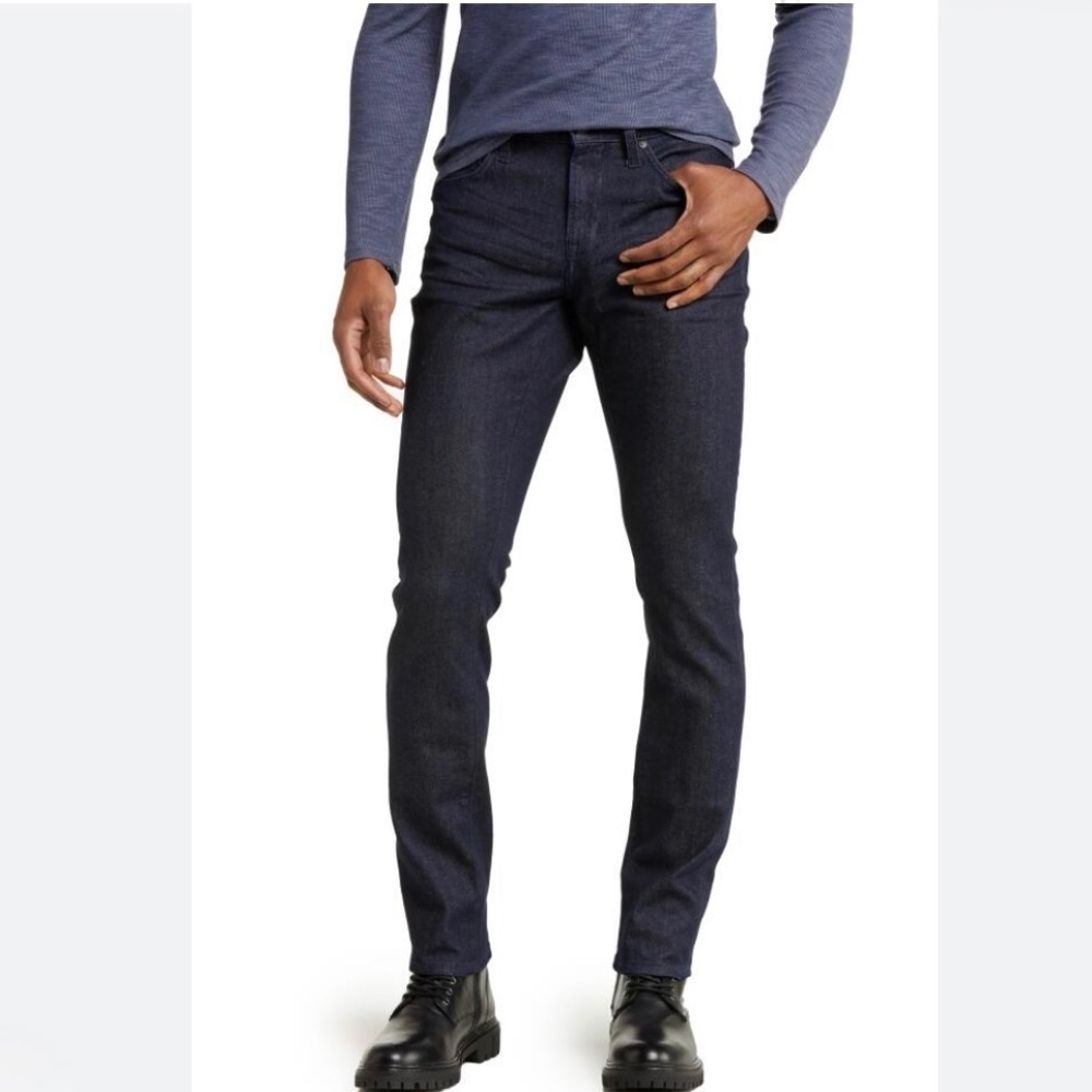 JOHN VARVATOS Bowery Dark Denim Jeans Size 31 Slim Straight Mid Rise